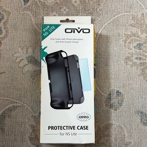 OTVO Black Protective Case and Screen Protector for Nintendo Switch Lite Sealed